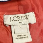 J.Crew Women's Orange Red Wool Long Sleeve Funnel Neck Pea Coat Jacket Size 0 Photo 4