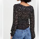 Free People  Floral Lolita Top Black Women's  size XS Photo 1