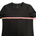 Tibi Tie Sleeve Structured Crepe Black Shift Dress Photo 7