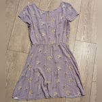 Hollister  Dress M Medium Purple Floral Button-Down Mini Retro 90s Style Prairie Photo 2