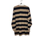 Good American Khaki Black Stripe Rugby Shirt Dress Long Sleeve Collared Size M Photo 4