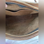 Coach Vintage  NY 3627 Distressed Leather Skinny Flight Bag Tan Photo 8