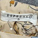 Espresso Midi Dress XS Tan Floral Paisley Square Neck Belted Tiered Euro Summer Brown Size 0 Photo 11