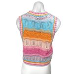 ZARA  Multicolor Crochet Knit Colorblock Striped Sleeveless Sweater Vest Top Sz S Photo 1