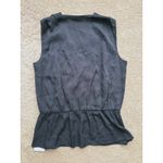 Robert Rodriguez Silk Lace Sleeveless Blouse Black Size 4 Elegant Quiet Luxury Photo 2