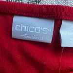 Chico's Travelers Red Dress Split Shoulder Photo 8