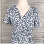 Sienna Sky  Floral Print Midi Dress Blue/Pink-Small Photo 1