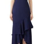 Parker Navy Blue Sharon Gown Size 12 US $368 Photo 0