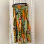 True Destination Tropical Print Women's Wide Leg Pants XL Green Photo 2
