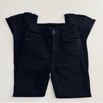 MOTHER The Cha Cha Fray Jeans In Not Guilty Size 25 Black Photo 4