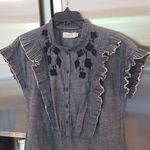 Coach 💕💕 Chambray Short Prairie Dress ~ Blue 6 EUC 100% Cotton Prairie Chkc Photo 10