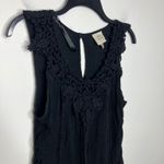 Knox Rose  black tank top crocheted lace v-neck women's size medium  blouse Photo 1