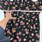 Torrid Multi-Color Floral Print Chiffon Cold Shoulder V-Neck Dress Size 18 Geo Floral Photo 11