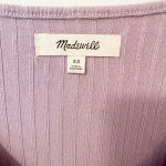 Madewell Ribbed Crop Cardigan in Provence Grape size XS Photo 6