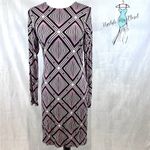 Karen Kane Palais Diamond long sleeve pink white & black dress size medium NWOT Photo 1