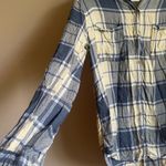 Abercrombie & Fitch blue plaid womens shirt Photo 7