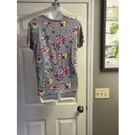 Vera Bradley Gray Floral Tee Shirt Rayon Blend Crewneck Short Sleeves - Large Photo 6