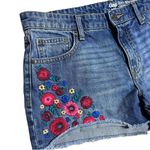Gap  Sexy Boyfriend Floral Embroidery Cut Off Denim Shorts 10 Photo 3