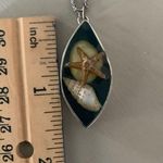Handcrafted Cape Cod Jewelry Artist Sterling Silver & Shells Custom Necklace Blue Photo 6
