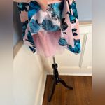 Betsey Johnson Vintage Y2K  Retro Pink and Blue Floral Dress w/ Bow Detail sz 10 Photo 5