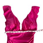 J.Crew Radiant Fuchsia Pink Ruched Ruffle One Piece Swimsuit Women's Size 6 NWT Photo 1