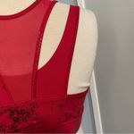 Puma Women Mid Impact Fashion Luxe Ellavate Persian Red-Matte Foil Pr Bra Size M Photo 12