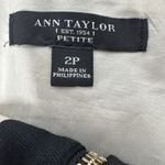 Ann Taylor Petite 2P Tweed Zip-Front Mini Skirt Black Trim Linen Blend Photo 1