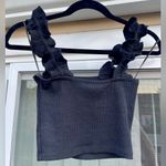 ZARA Black Ruffle Crop Top Photo 2
