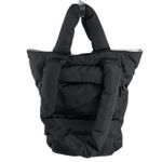 Dagne Dover  Jemi Black Puffer Quilted Shoulder Laptop Cargo Tote Handbag OS Photo 2