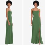 After Six  Scoop Neck Convertible Tie Strap Maxi Dress With Front‎ Slit Size 14 Photo 3