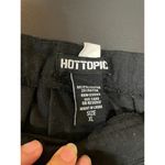 Hot Topic Pleated Mini Skirt XL Black White Stripe Side Zip School Girl Goth Photo 4