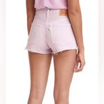 Levi's NEW 501 Jean Shorts High Rise Cutoff Denim Lilac 100% Cotton SIze 32 $60 Photo 3