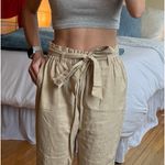 Active USA  Tie Front Khaki Pants Photo 0