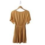 Abercrombie & Fitch Yellow Orange Mini Short Sleeve Bow V-neck Dress Size Medium Photo 1