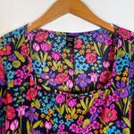 Emery Rose Bold Floral Print Long Sleeve Fit & Flare Thin Midi Dress Size 2XL Photo 2