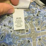 Sonoma Blue and white paisley  duster cardigan wrap western tassel boho bohemian Photo 2