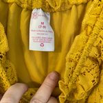 No Boundaries  Yellow Lace‎ Off Shoulder Button Front Blouse Top Juniors M Photo 4