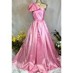 Mac Duggal  One Shoulder Large Bow Pleated Gown Ice Pink 2 Photo 2