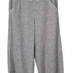 Max Studio Max‎ Studio Cream Black Stripe Crepe Cropped Wide Leg Pant Sz XL NWT Photo 0