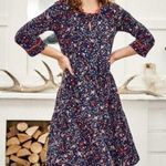 Boden Claire Jersey Bird Lock and Key Print Dress Photo 0