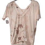 Poof New York PINK TIE DYE RIBBED STRETCH TOP MEDIUM Photo 1