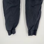 Spanx  Washed Black Stretch Mid Rise Twill Cargo Jogger Pants Size Medium Photo 7