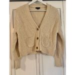J.crew cropped ribbed tan beach front cardigan sml Photo 1