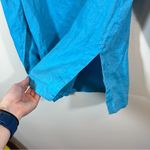 Ralph Lauren Lauren  Women’s Blue 100% Linen Top Small Photo 6