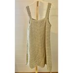 A New Day Crochet Chevron Tank Dress Light Green Size S Square Neck Sleeveless Photo 3