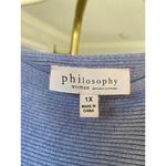 Philosophy  Batwing Sweater Light Blue Bougie Parisian Buttery Soft Knit Scandi Photo 4