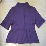 Dress Barn Vintage short sleeve cardigan Purple Sweater Size small Cozy Winter Photo 1