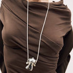 ZARA RARE New High Quality Beautiful Statement Necklace Female Torso Bust Metal Photo 1