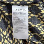 Susan Graver  Blouse M Geometric‎ Tie Neck Long Sleeve Black Yellow Top Photo 9