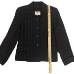 Kasper for A.S.L. Women's Size 6 Pinstripe Blazer Professional Casual Black Photo 4